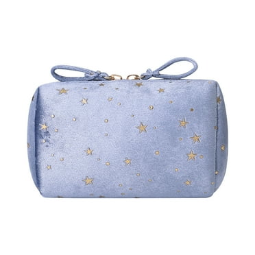 InsCrazy Makeup Bag Velvet Cosmetic Bag Portable At Any Time Flannelette Star Handbag Pocket Change Lipstick Storage Bag