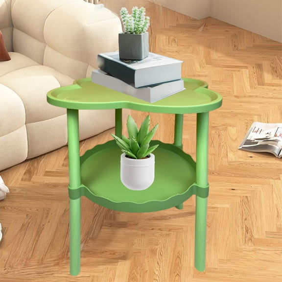 InsCrazy Nightstand with Wheels Household Four-leaf Sofa Side Table Snack Table Small for Kitchen Bathroom Office Living Room