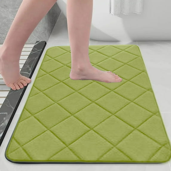 InsCrazy Outdoor Rugs Living Room Bedroom Straight Plush Carpet Floor Mats Bathroom Absorbent Non-slip Mats Kitchen Foot Mats Machine Wash Bathroom Rugs for Bath Tub and Shower