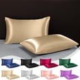 thumbnail image 1 of InsCrazy Pillow Cases - King Size Stain Pillowcase 2 Pack - Silk Pillowcase for Hot Sleepers and Night Sweats Velvet Soft Pillow Coves 20 X 30 Inches, 1 of 7