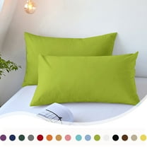 InsCrazy Pillow Cases, Standard/Queen Size Soft Solid Pillowcases Set of 2 - Envelope Closure - Shrinkage & Fade Resistants Pillow Covers 30x20"