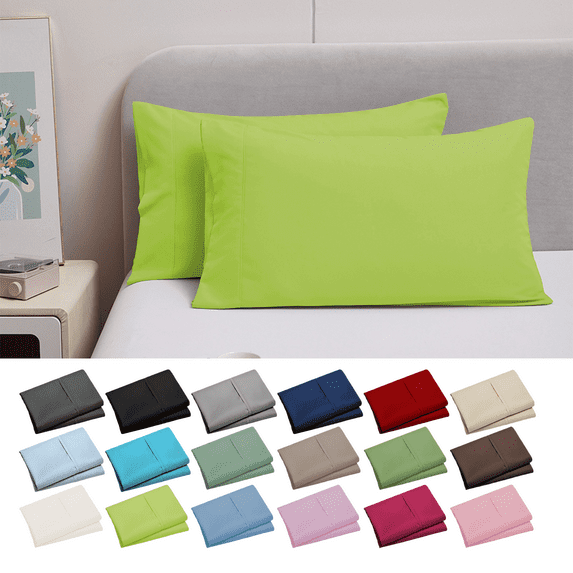 InsCrazy Pillow Cover, King Size, Pillow Cases - 2 Pack - Envelope Closure - Soft Brushed Microfiber Fabric - Shrinkage and Fade Resistants Pillow Covers 20 X 30 Inches