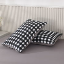 InsCrazy Pillow Cover, King Size, Washed Cotton Pillowcase Easy Solid Color Pillowcase Pillowcase A Pair Of 29.13x18.89In Household Bedding