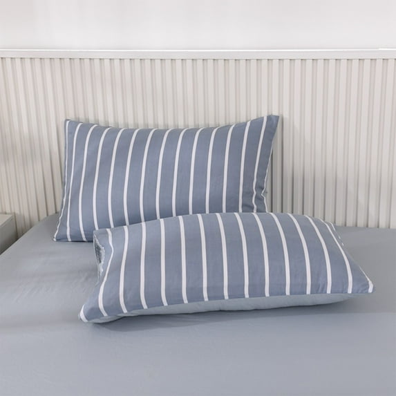 InsCrazy Pillow Cover, King Size, Washed Cotton Pillowcase Easy Solid Color Pillowcase Pillowcase A Pair Of 29.13x18.89In Household Bedding