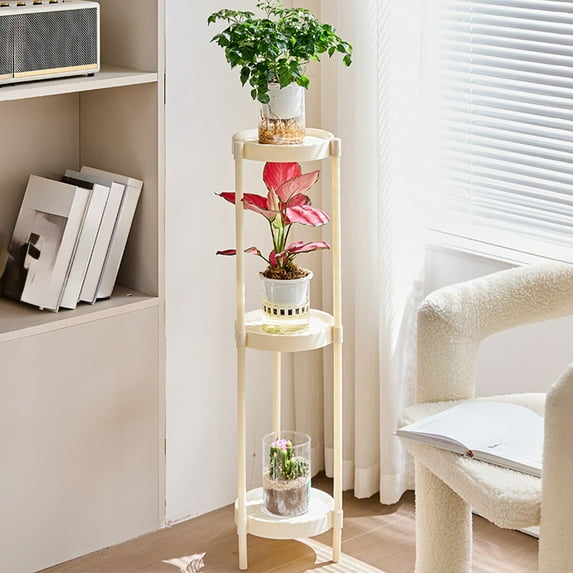 InsCrazy Planter Stand Small Tea Table Iron Sofa Side Table High for Office, Living Room, Kitchen