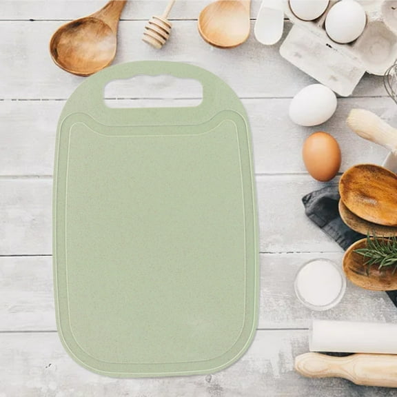 InsCrazy Plastic Cutting Board 14" X 9", Non-Slip Buckwheat Hulls for Kitchen Dishwasher Safe Double Sided for Meat Easy Grip Handle with Grinding Area