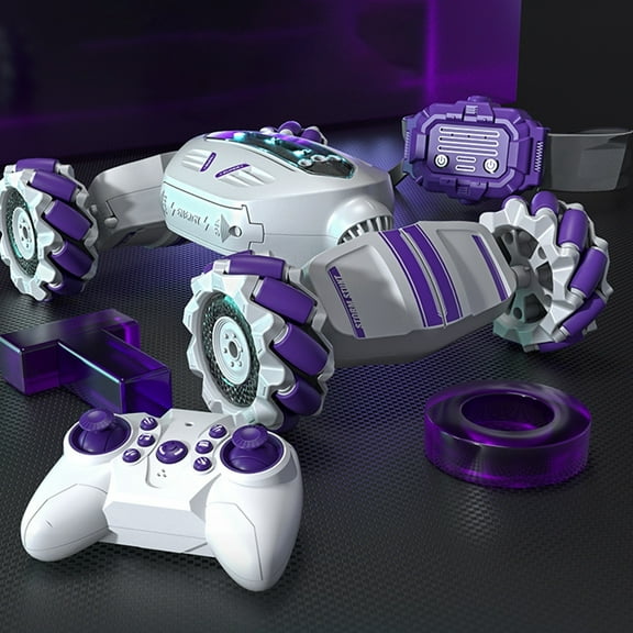 InsCrazy Remote Control Car Toys Dazzing Twisted Stunt Car Large Scale 4WD 2.4G All Terrains Trucks With Lights Music