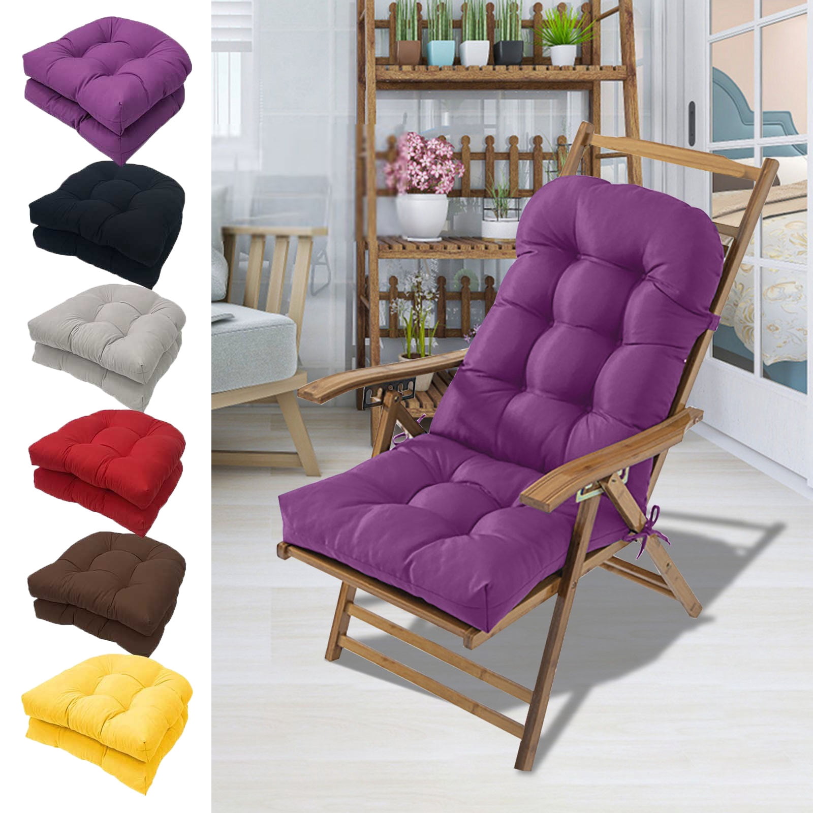 InsCrazy Rocking Chair Cushions Cushion Garden Chair Patio Sofa Cushion Rattan Chair Indoor Outdoor Patio Seat Cushion, Porch Swings Cushion 20 X 45 inches