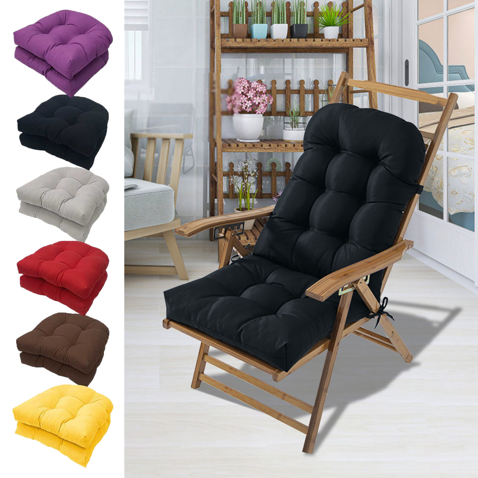 InsCrazy Rocking Chair Cushions Cushion Garden Chair Patio Sofa Cushion Rattan Chair Indoor Outdoor Patio Seat Cushion, Porch Swings Cushion 20 X 45 inches