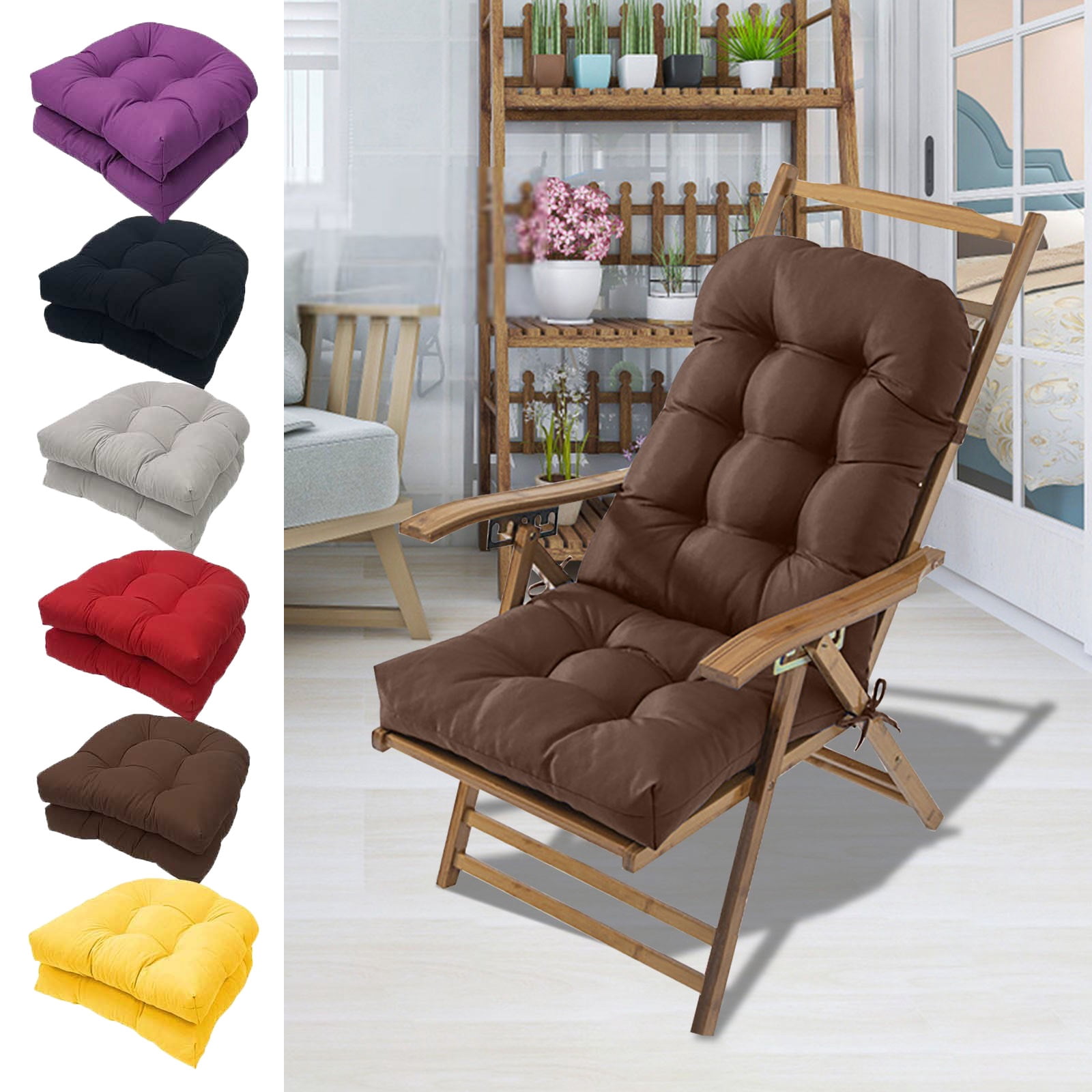 InsCrazy Rocking Chair Cushions Cushion Garden Chair Patio Sofa Cushion Rattan Chair Indoor Outdoor Patio Seat Cushion, Porch Swings Cushion 20 X 45 inches