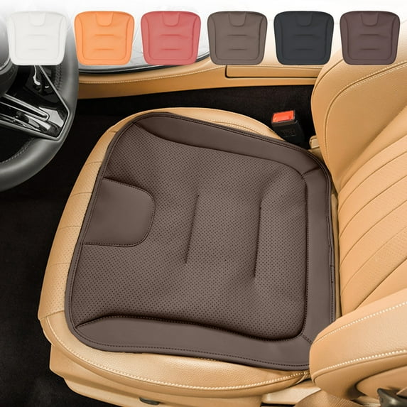 InsCrazy Seat Cushion for Car Seat Cushions Leather Car All Season Fully Enclosed Leather Seat Cover Breathable Seat