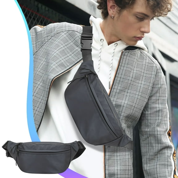 InsCrazy Sling Bag for Men, Large Capacity Crossbody Bag Casual Chest Bag, Small Female Sports Fannys Pack Shoulder Bag for Travel Hiking Work