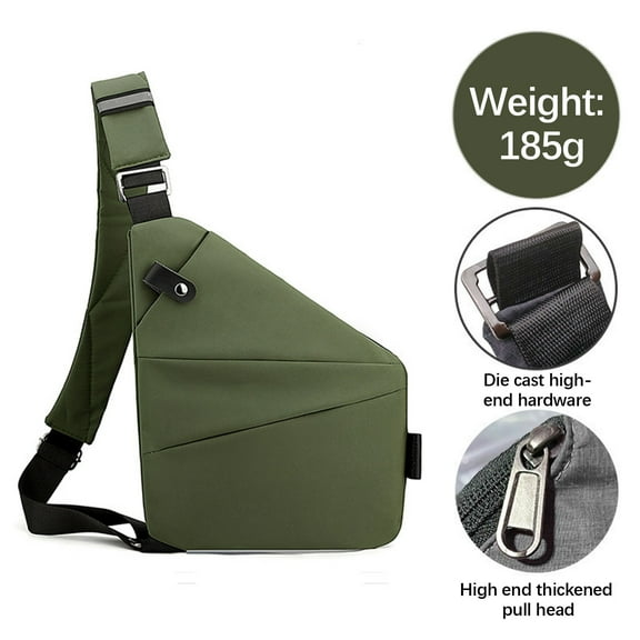 InsCrazy Sling Bag for Men, Men's Chest Bag Shoulder Bag Messenger Bag Shoulder Bag Travel Chest Bag Casual Backpack for Traveling Hiking