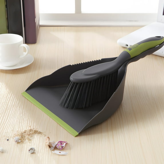 InsCrazy Small Broom and Dustpan Set Dustpan Combo Set Desktop Small Mini Cleaning Sweeping Trash for Home Use for Office, Home, Table, Bedroom and Kitchen 13 inches