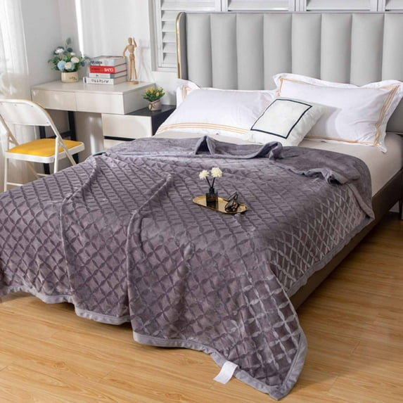 InsCrazy Soft Queen Size Blanket All Season Warm 39" x 59" Milk Velvet Faray Coral Velvet Blanket Shawl Blanket Luncheon Blanket Sofa Cover Blanket Sheet