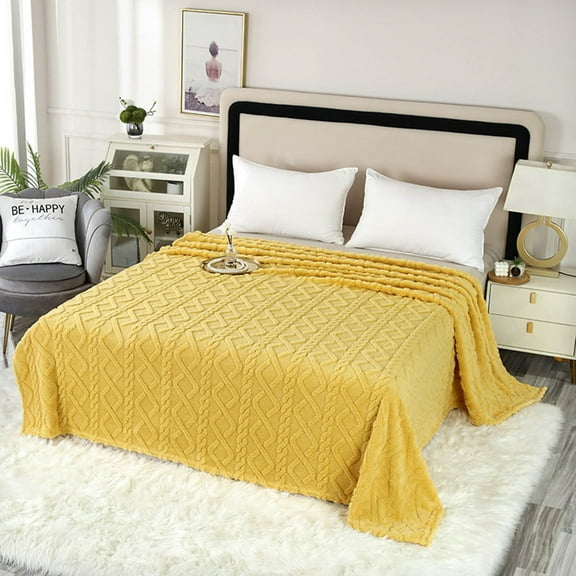 InsCrazy Soft Queen Size Blanket All Season Warm 47.24x78.74in Double-sided Flannel Taffeta Blanket Comfort Conditioning Cover Blanket Nap Sofa Blanket 9 Colors Available