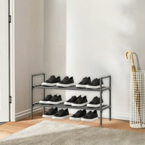InsCrazy Stackable Shoe Rack Shoe Rack Extra Large Shoe Storage Rack Shoe for Office, Living Room, Kitchen, Bathroom, Dorm