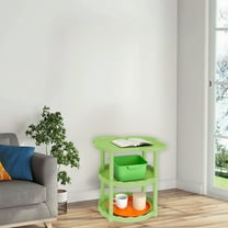 InsCrazy Stackable Storage Rack for Kitchen Bathroom Laundry Room Office, Cream Style Sofa Side Table Small Coffee Table