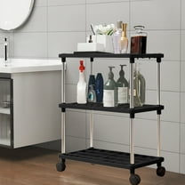 InsCrazy Storage Cart with Wheels Storage Shelves With Wheels Independent Shelving Unit Pantry for Office, Living Room, Kitchen, Bathroom, Dorm