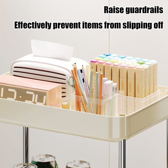 InsCrazy Storage Cart with Wheels for Kitchen Bathroom Office Living Room, Layer Storage Rack For Wheeled Mobile Small Carts