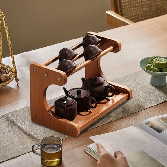 InsCrazy Tabletop Shelf Desktop Shelf Layer Water Cup Cosmetic Small Storage for Kitchen Bathroom Laundry Room Office