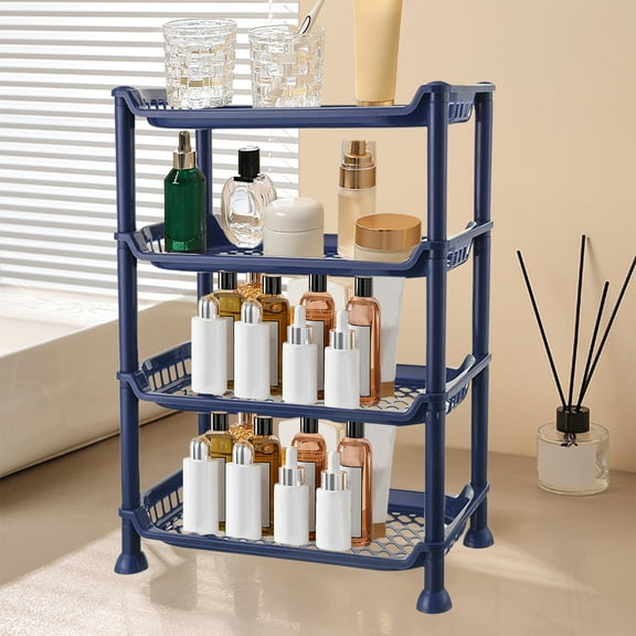 InsCrazy Tabletop Shelf Four Layer Bathroom Storage Rack Layer Storage Rack for Kitchen