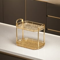 InsCrazy Tabletop Shelf Rack Bathroom Storage Rack Cosmetics Storage Rack Desktop for Kitchen