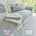 thumbnail image 1 of InsCrazy Thickened Couch Cover for 3 Seat Wool Sofa Cushion Straight Sofa Non Slip Breathable Sofa Cushion Cover for Living Room Bedroom and Office 35 X 70 Inches, 1 of 8
