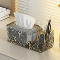thumbnail image 1 of InsCrazy Tissue Box Holders Cover Easy to Clean & Space‑Saving for Tissue Paper Glacial Tissue Box Living Room Coffee Table Multifunctional Storage Box on Clearance, 1 of 9