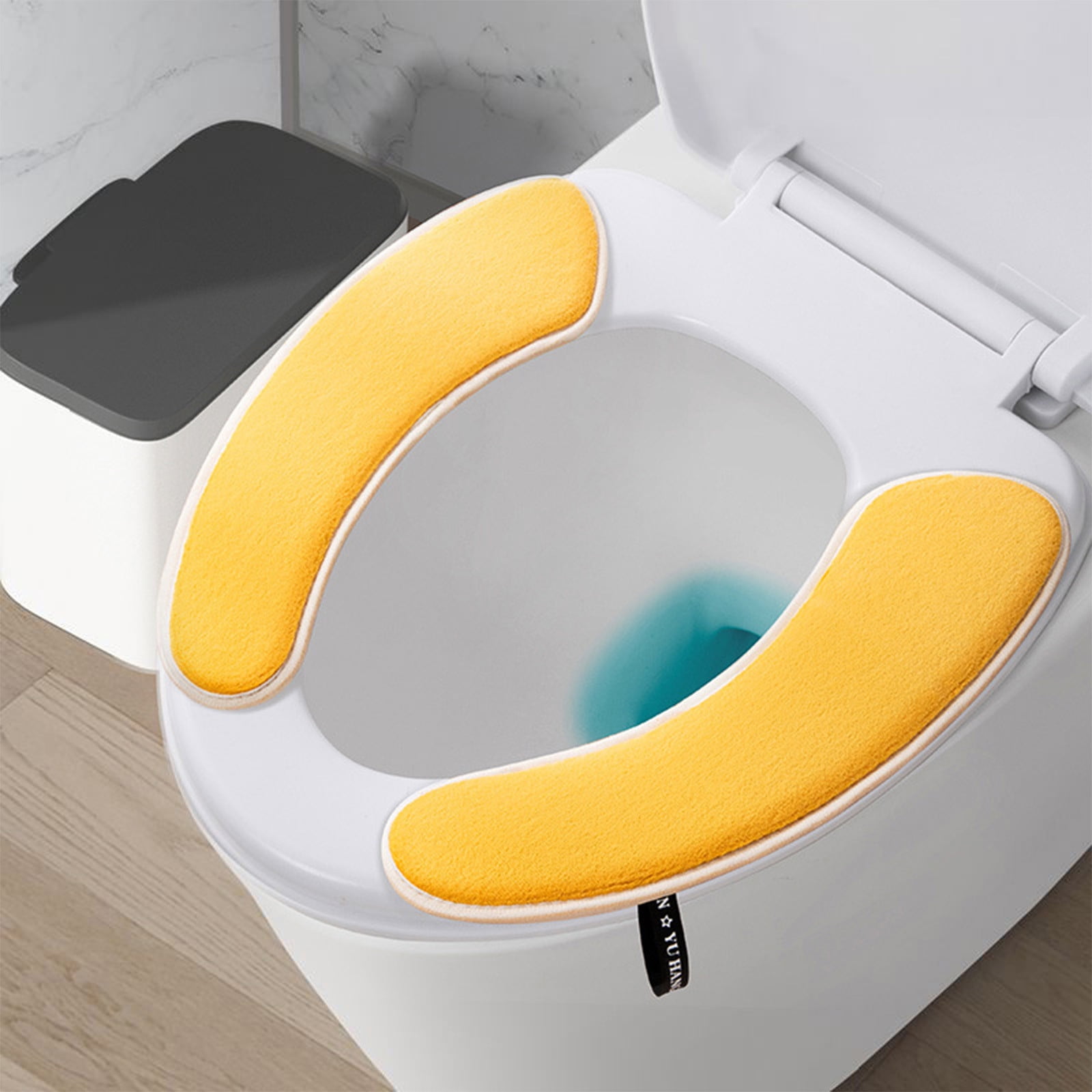 InsCrazy Toilet Seat Cover, Thickened Toilet Mat Glutinous Toilet Mat Universal Rainproof Toilet Toilet Cover Glutinous Toilet Cover