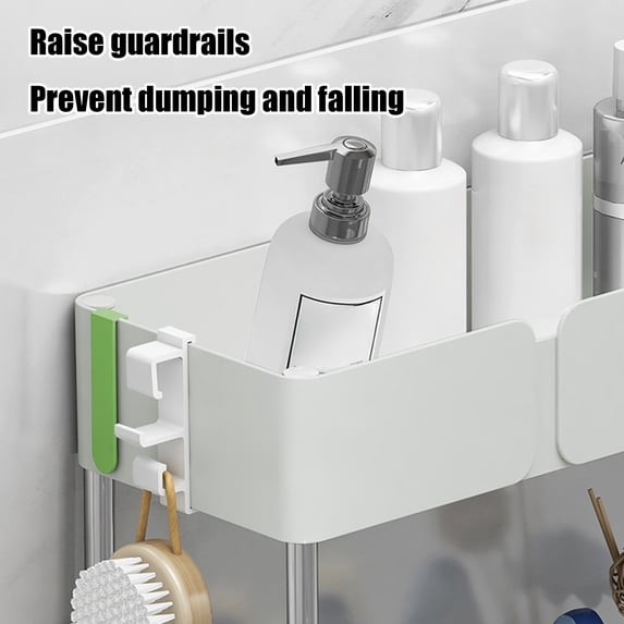 InsCrazy Toilet Storage Organization Non Perforated Storage Rack Above The Toilet With for Bathroom