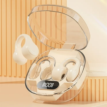 InsCrazy Wireless Bluetooth Headphones Ear Clip Skeleton Conduction 5.3 Waterproofss Open Ear Headphones Apply for Running Sports Cycling Driving Waterproofs Earphones Earbuds Summer Savings