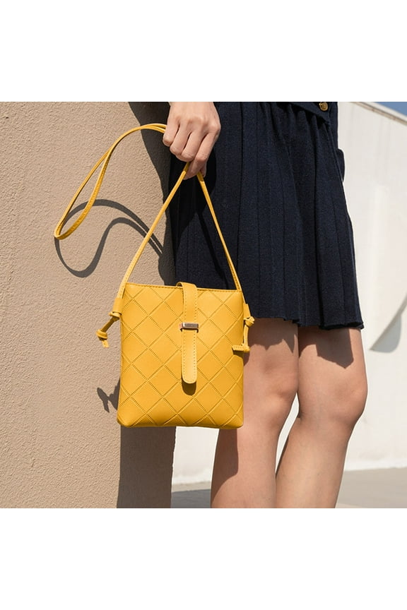 Womens Crossbody Shoulder Handbag, Leather Messenger Bag with Long Strap Cell Phone Wallet Purses