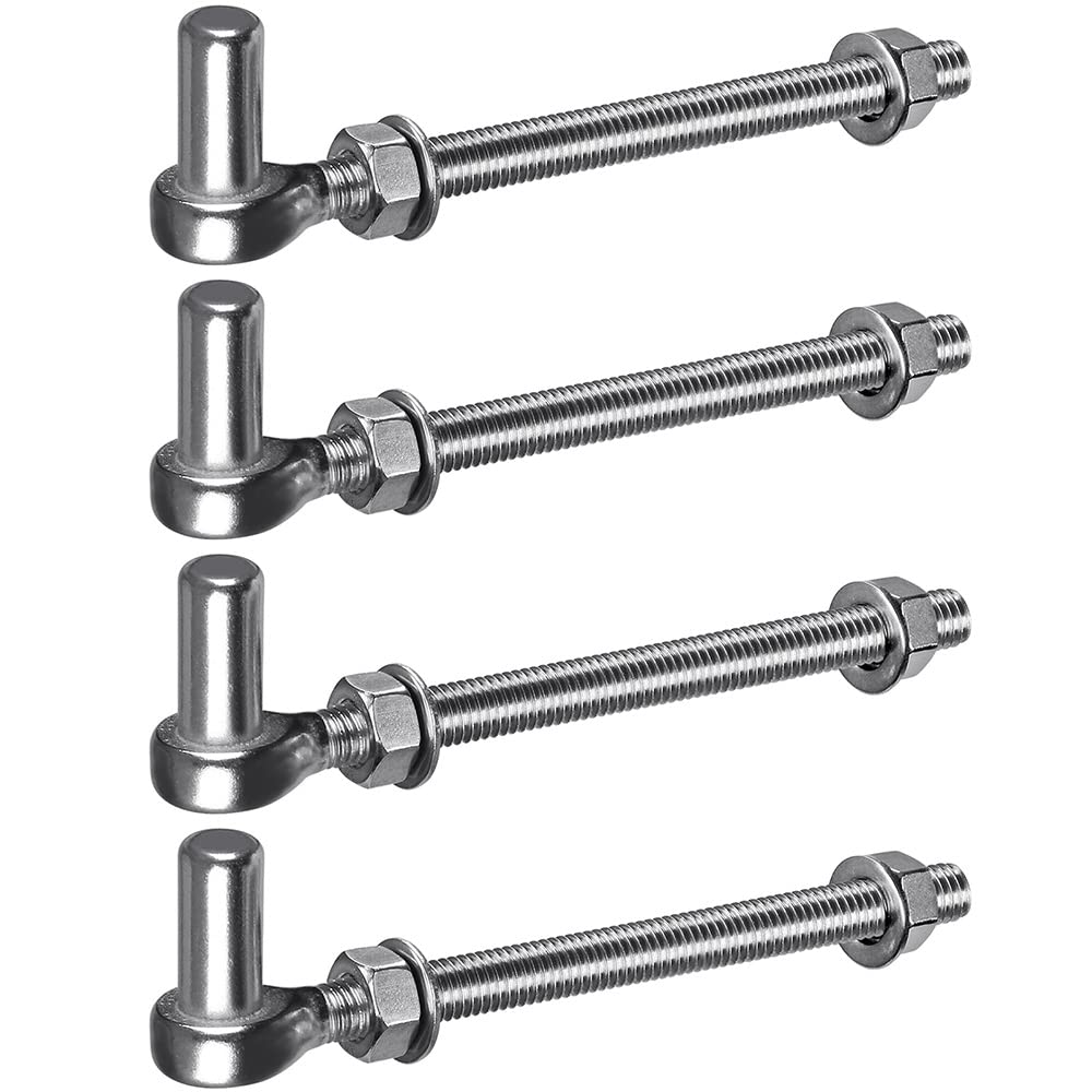 2 Pack Gate Hinge Set 304 Stainless Steel Farm Gate Hinge Wall Mounted