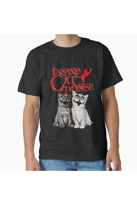 Insane Cat Posse Funny ICP Parody Feline Lover H38510 Unisex T-Shirt, Up to 5XL Available