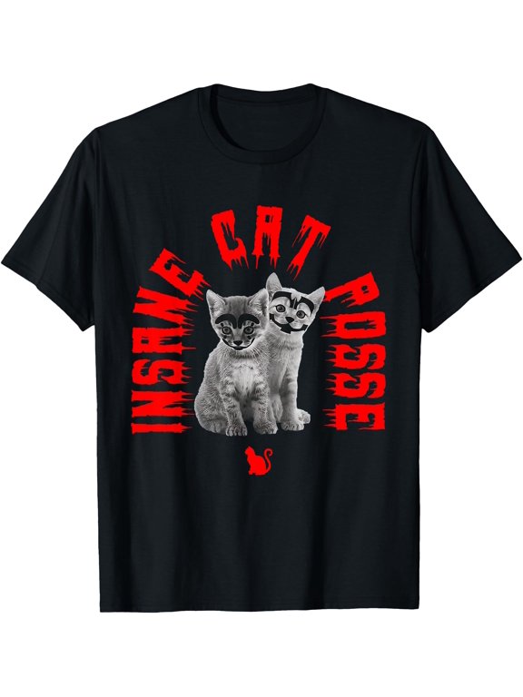 Insane Cat Posse Scary Cat Wear Horror Mask Spooky Unisex S-5XL T-Shirt