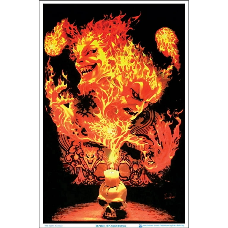 Insane Clown Posse ICP Jeckel Brothers Laminated Blacklight Poster