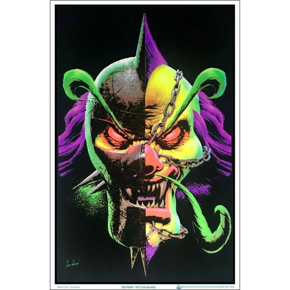 Insane Clown Posse ICP Link Duality by Tom Wood Blacklight Poster - Flocked 23" x 35"