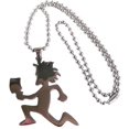 thumbnail image 1 of Insane Clown Posse ICP Polished Stainless Hatchetman Pendant on 18" Chain, 1 of 1
