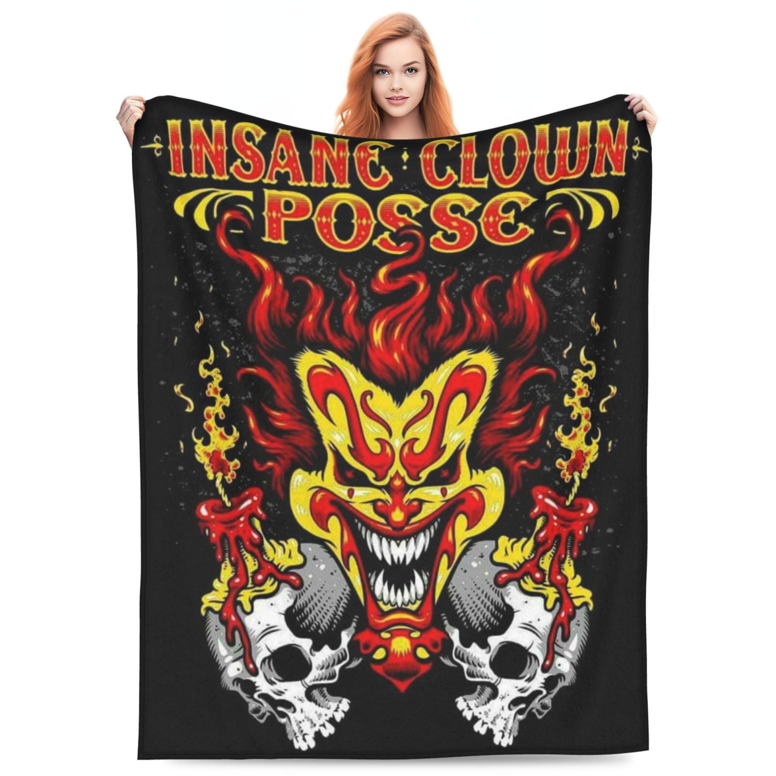 Insane Clown Posse Icp Merch Throw Blanket Couch Bed Sofa Soft Lightweight Warm Cozy Flannel