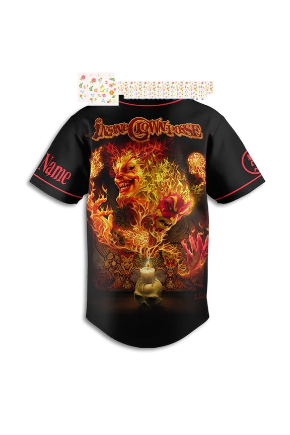 Insane Clown Posse In Fire Personalized Baseball Jersey