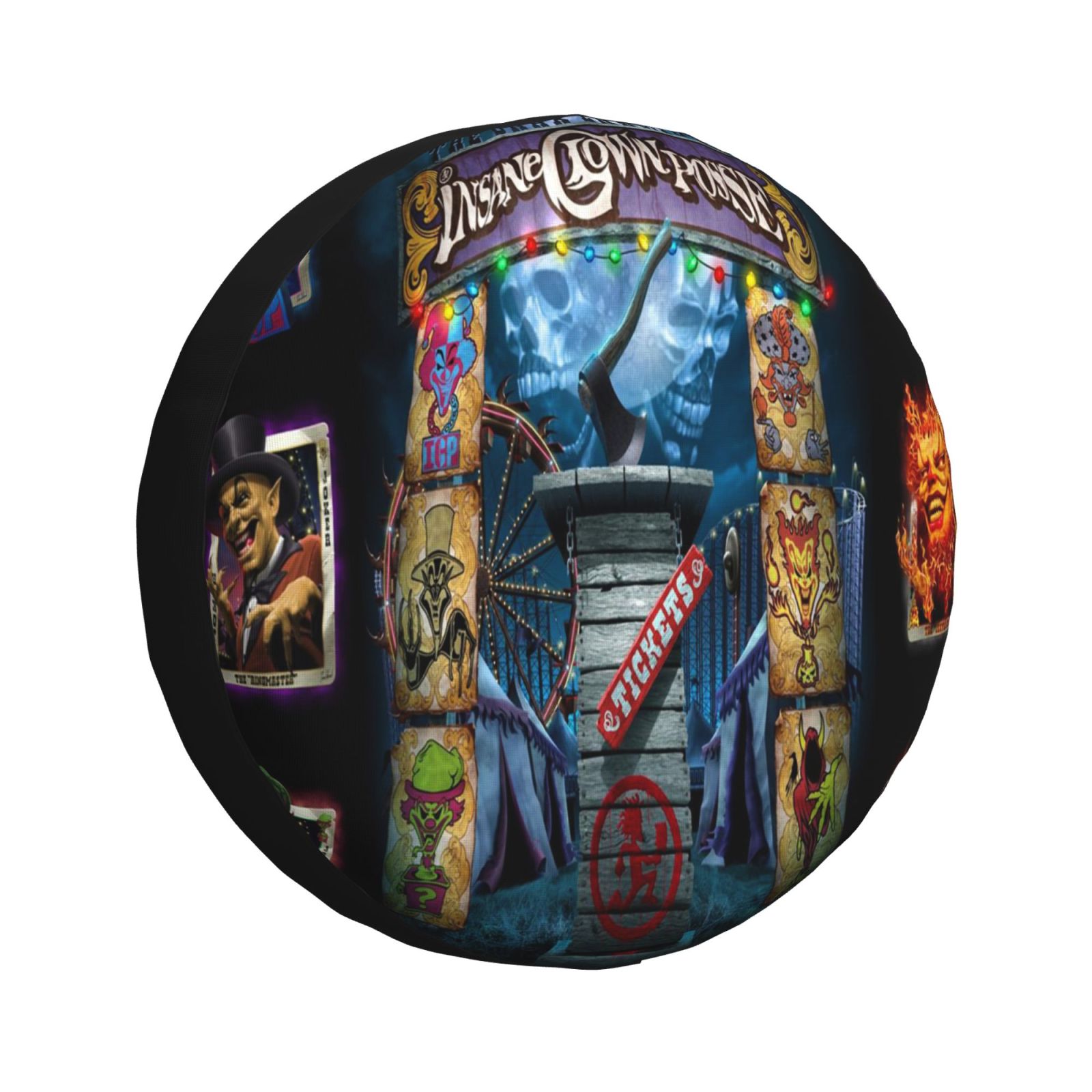Insane Clown Tire Cover Weatherproof Universal Wheel Protectors Camper Tire Covers for Trailer