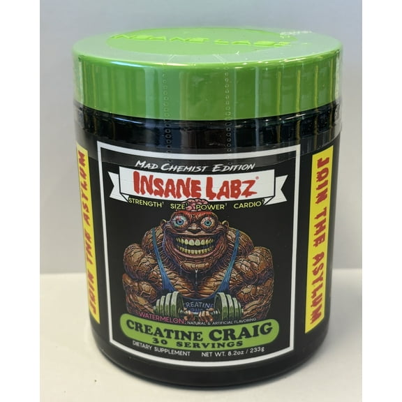 Insane Labz Creatine Craig Watermelon 30 Servings 8.2 oz