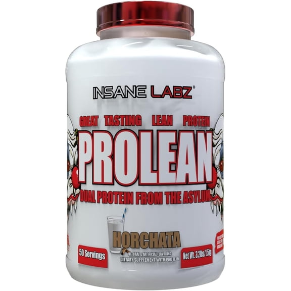 Insane Labz ProLean Protein & Whey Powder | 26g Protein 50 Servings Horchata 3.2 lbs.