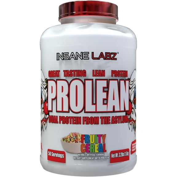 Insane Labz ProLean Whey & Protein Powder 26g Protein 50 Servings Fruity Cereal