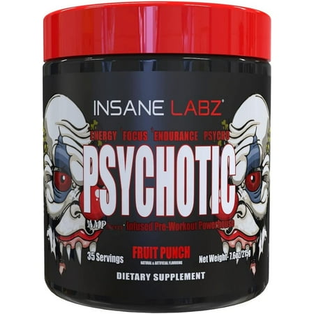 Insane Labz Psychotic - Pre Workout Powder - 35 Servings - Fruit Punch