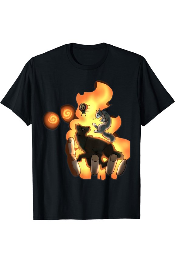 Inscryption Leshy Fire Boss Psychological Card Game Scary T-Shirt