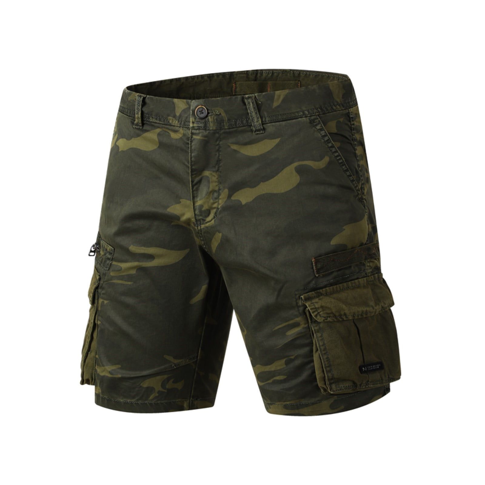 Inseam Stretch Waist Cargo Shorts for Men Elastic Waist Mens Shorts