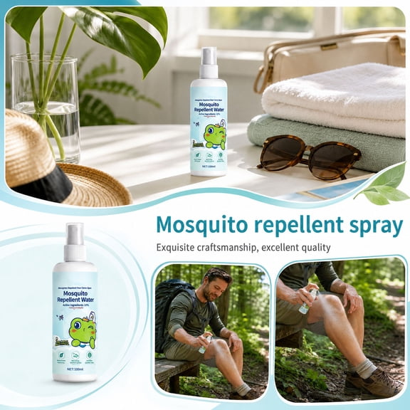 Insect, 100Ml Mosquito, Bug for Sensitive Skin, Convenient Outdoor Bug, Cooling Plant Insect, Deet-Free Compact 4X4X5.5 Inch Portable Design