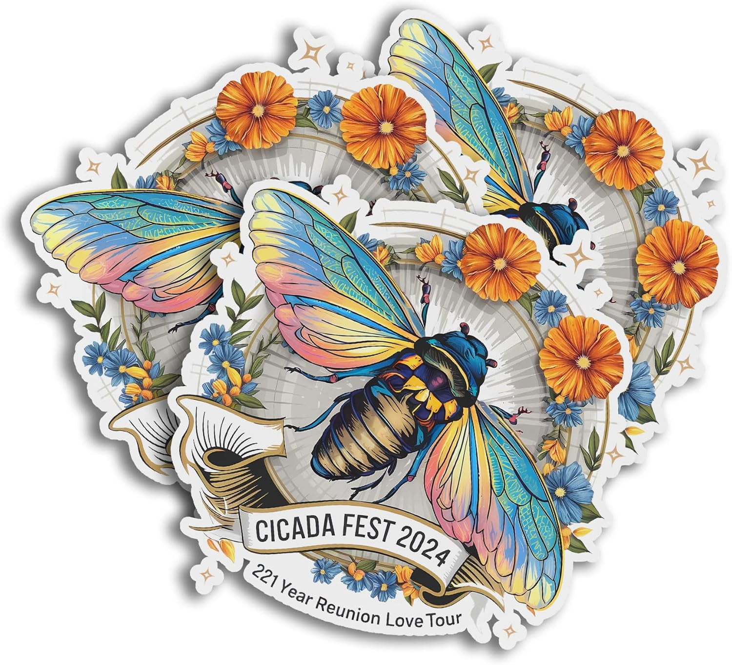 Insect 2024 Brood XIX and XIII Commemorative 221 Reunion Cicadas ...